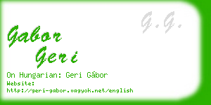 gabor geri business card